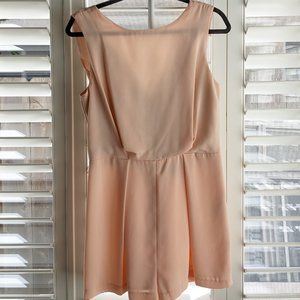 Pink romper mini dress